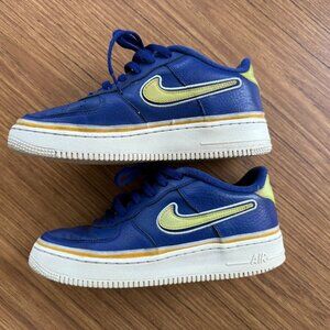Nike Air Force 1 '07 LV8 Sport Kids Sneakers | Blue/Gold | Youth 7